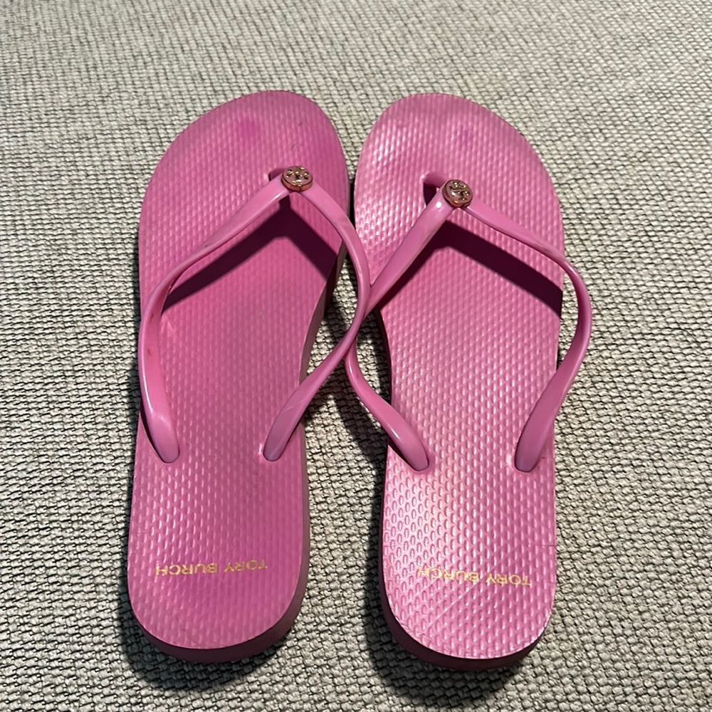 Pink Tory Burch Flip Flops